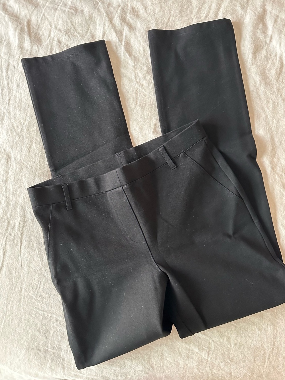 Quince - Black Straight Leg Ponte Pant (Size S/petite)